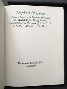 Daphnis and Chloe book front page